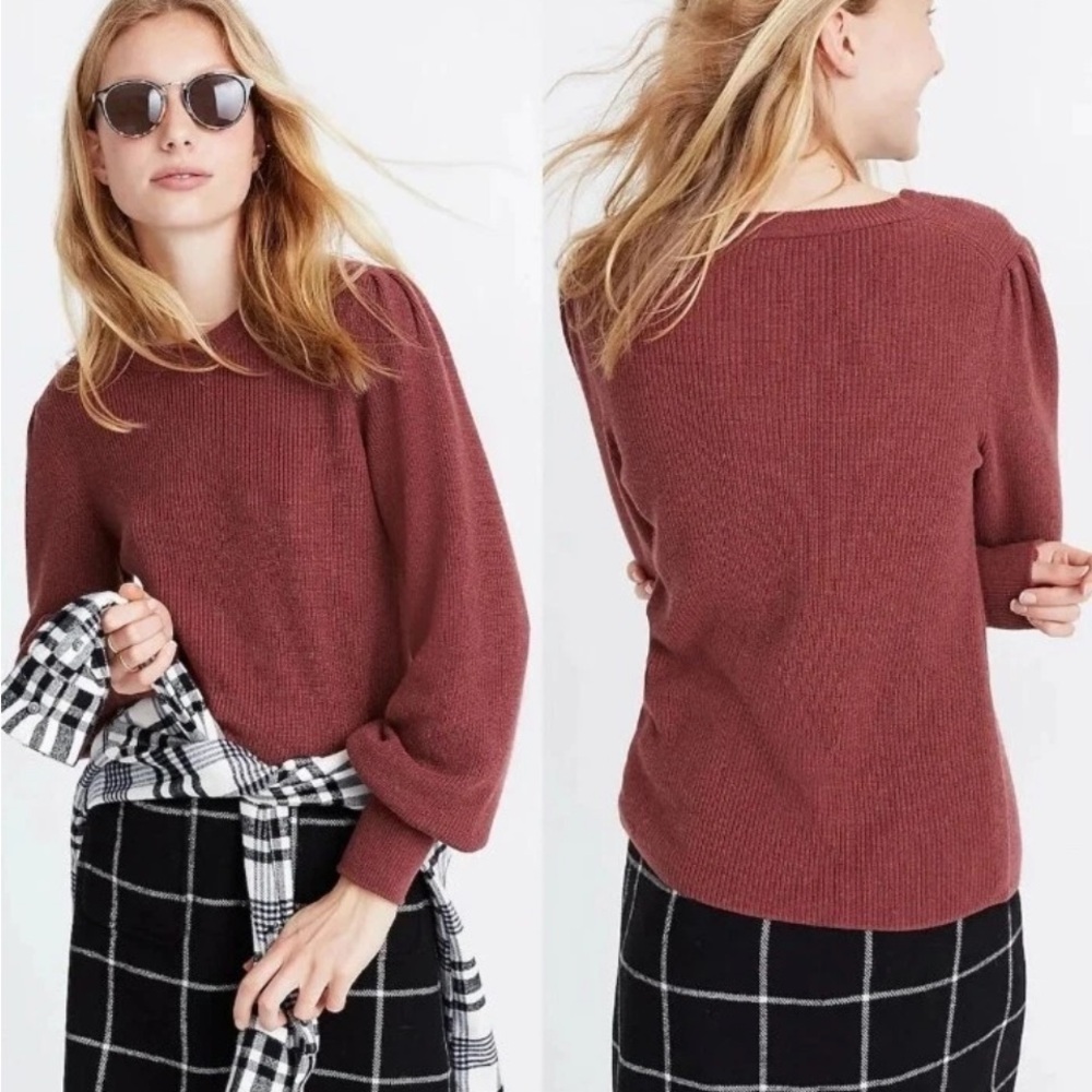 Madewell Baybrook Puff Sleeve Sweater